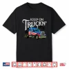 Semi Truck Driver Usa Flag Trucker Mechanic Shirt