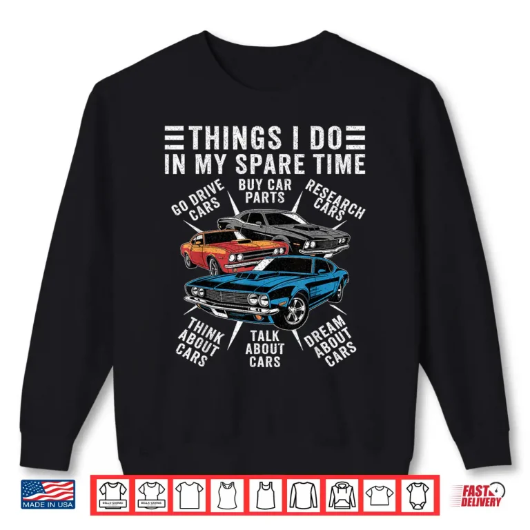 Sweatshirt Spare Time Muscle Car Graphic Car Enthusiast Shirt