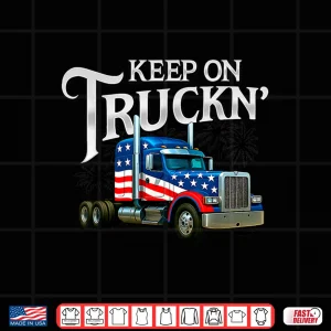 Design Semi Truck Driver USA Flag Trucker Mechanic Shirt