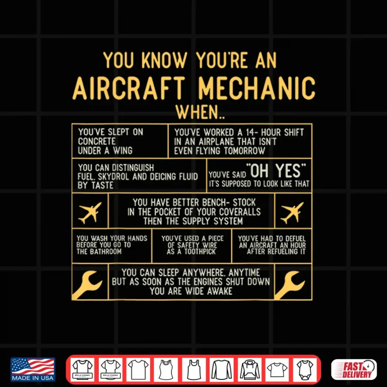Design Airplane Maintenance Aircraft Mechanic Shirt