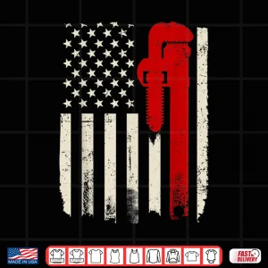 Design American Plumber Flag 4th of July Plumbing Shirt 1