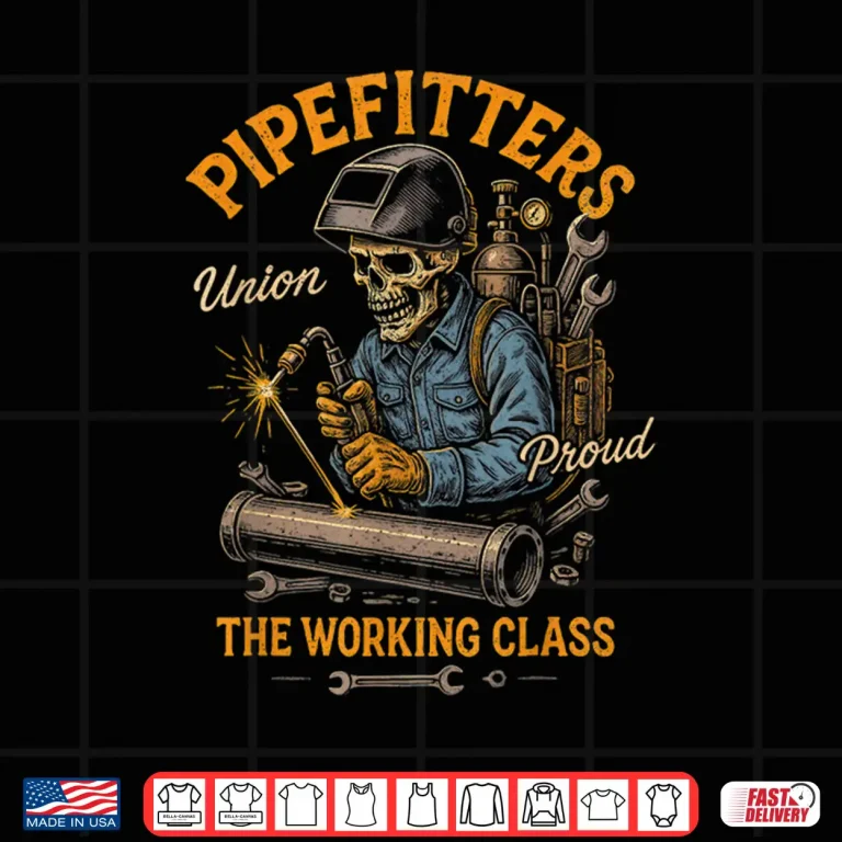 Design Pipefitter Working Class Plumber Pipefitter Union Worker Shirt 1