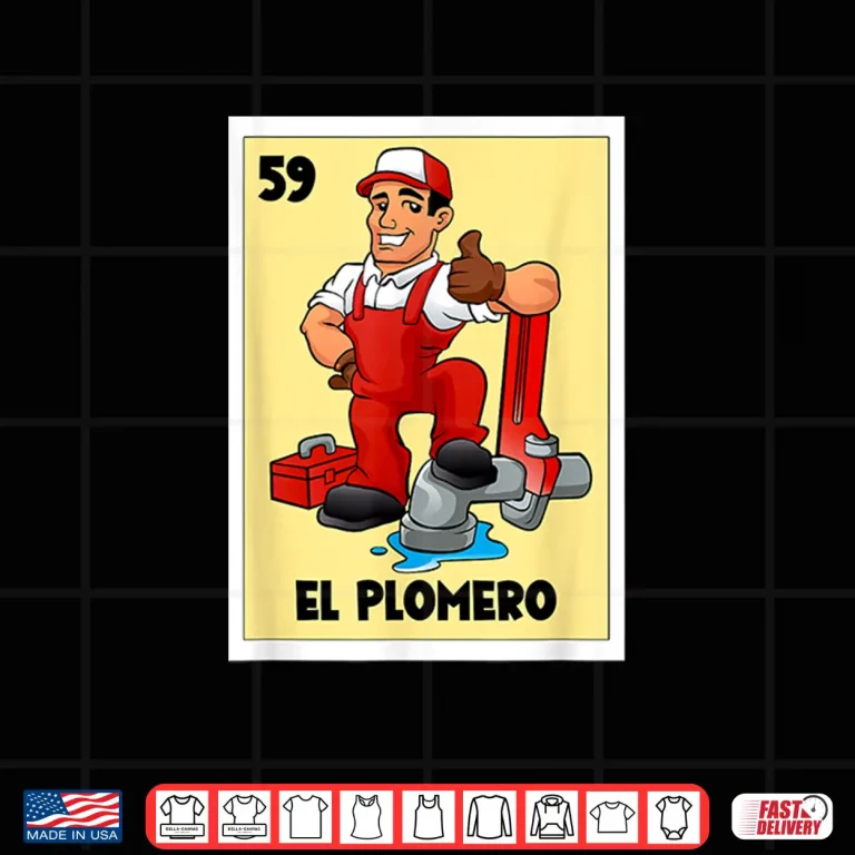Design El Plomero Mexican Bingo Card Game The Plumber Spanish Shirt