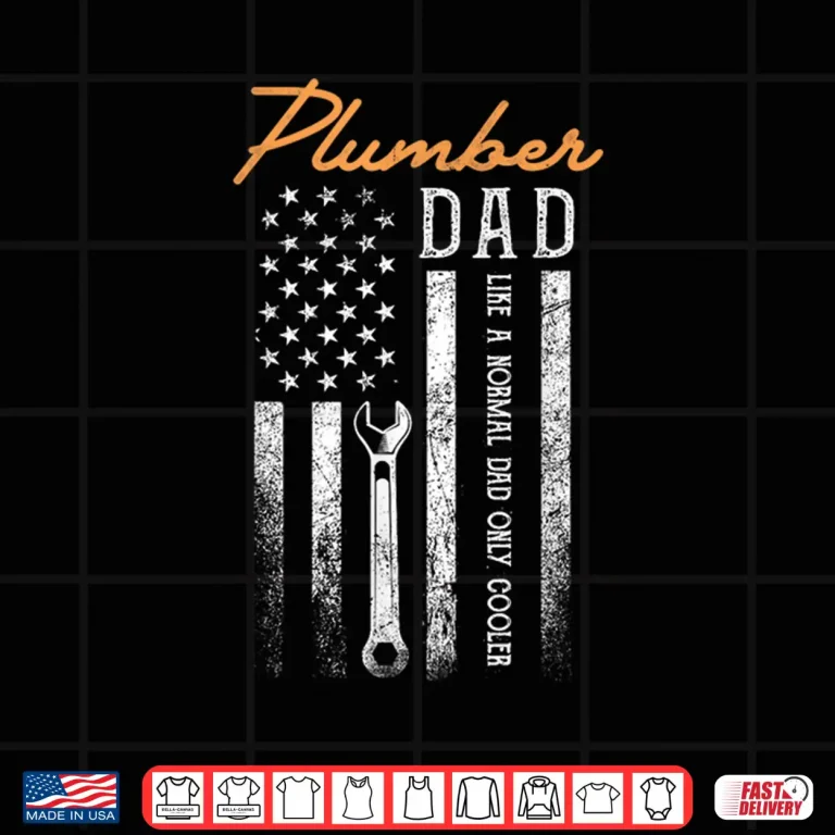 Design Plumber Parent Like a Normal Parent Only Cooler USA Flag Plumbing Shirt