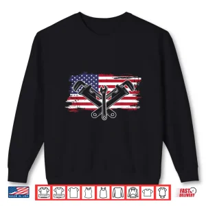 Sweatshirt Plumbing Wrench American Flag Pipe Wrenches Pipefitter Shirt