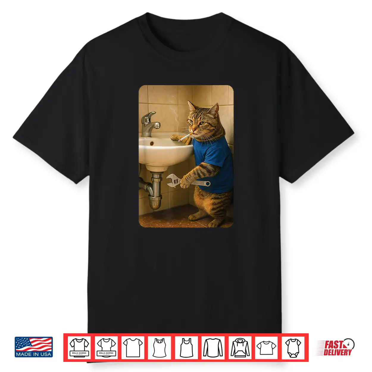 Funny Plumber Cat Meme Handyman Hilarious Cat Joke Shirt Funny Plumber Cat Meme Handyman Hilarious Cat Joke Shirt