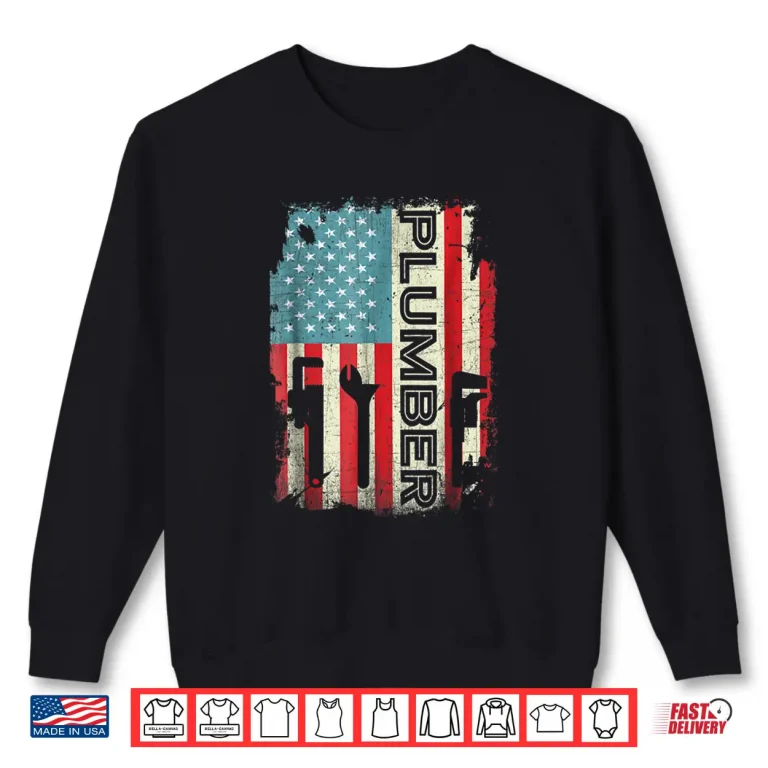 Sweatshirt Patriotic Plumber Shirt 4th of July Plumber Plumber Gift