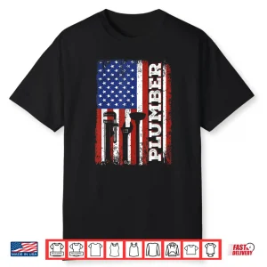 Patriotic Us Flag Plumbing Plumber Plumber Shirt