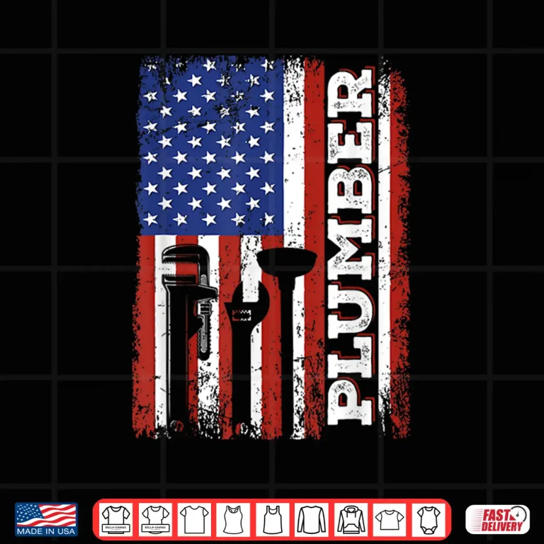 Design Patriotic US Flag Plumbing Plumber Plumber Shirt