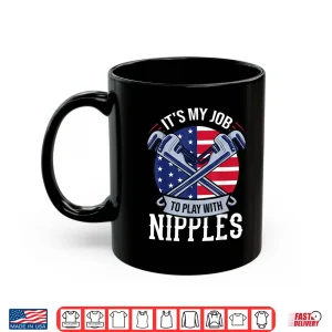 Mug Pipefitter Steamfitter Gift Plumber USA American Flag Shirt
