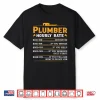 Plumber Hourly Rate Funny Plumbing Shirt