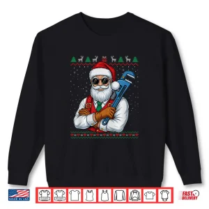 Sweatshirt Plumber Santa Claus Christmas Funny Ugly Sweater Premium Shirt