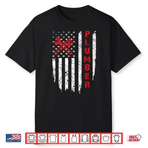 Usa American Flag Plumber Patriotic Gift Shirt