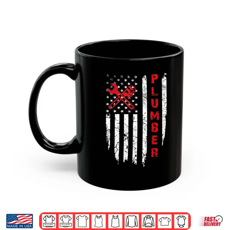 Mug USA American Flag Plumber Patriotic Gift Shirt