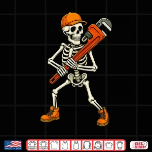 Design Skeleton Plumber Halloween Pipe Fitter Shirt