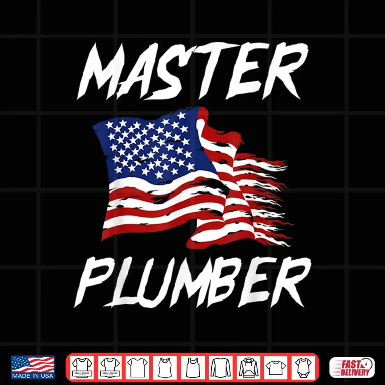 Design Patriotic Master Plumber US Flag Plumbing Expert Shirt