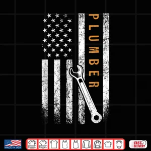 Design Plumber American Flag Design Plumbing Shirt