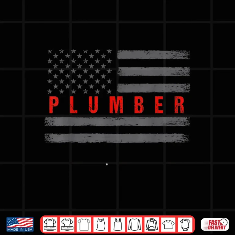Design Plumber American Flag Design Distressed Shirt