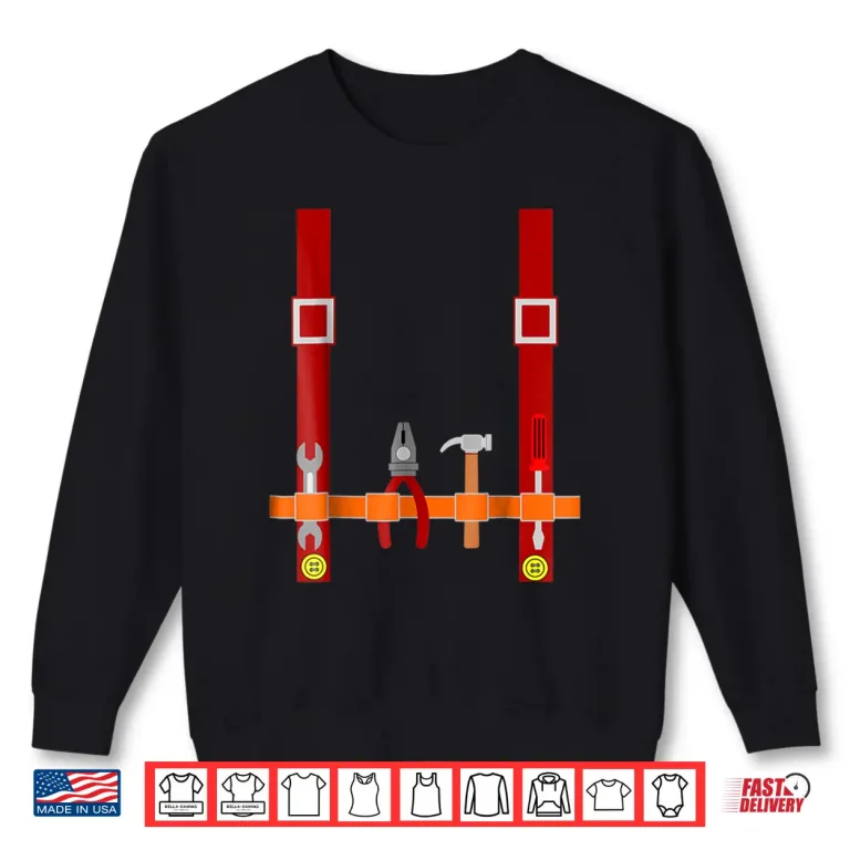 Sweatshirt Plumber Costume Halloween Fancy Dress Up Shirt