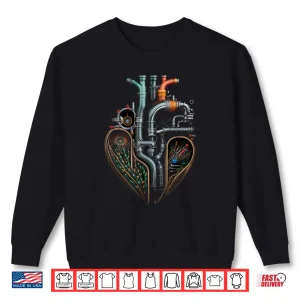 Sweatshirt Plumbers Heart PVC Pipes Plumbing Outfit Shirt