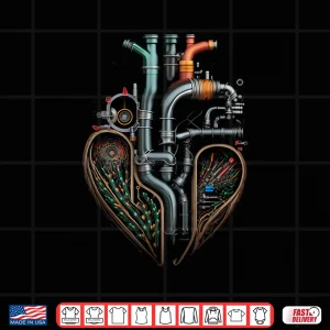 Design Plumbers Heart PVC Pipes Plumbing Outfit Shirt