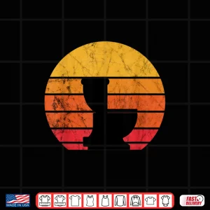 Design Toilet Bowl Plumber Pipefitter Plumbing Retro Sunset Shirt