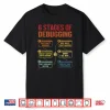 6 Stages Of Debugging Full Stack Coder Software Developer Shirt