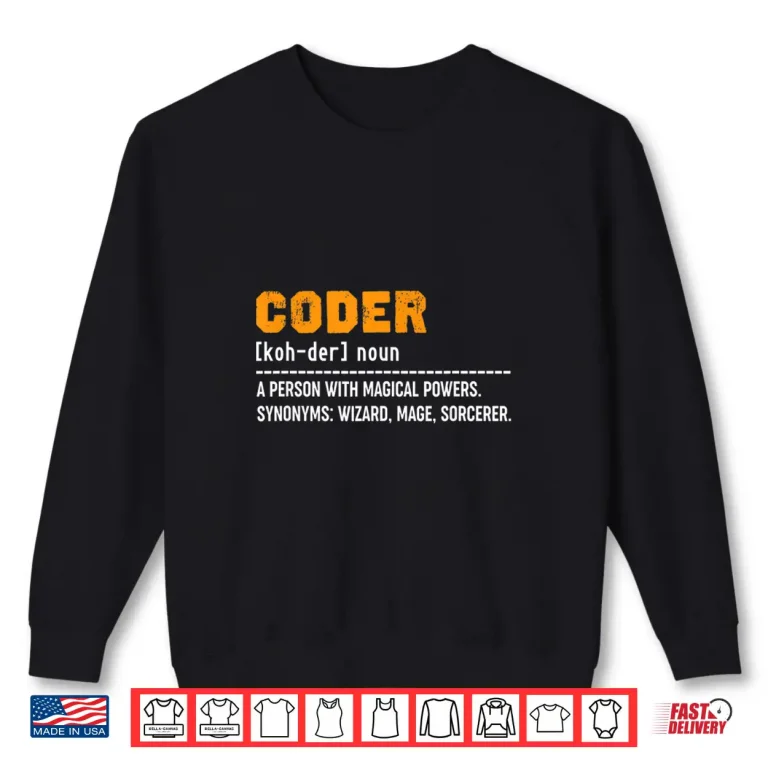Sweatshirt Coding Definition Coder Developer App Code Shirt