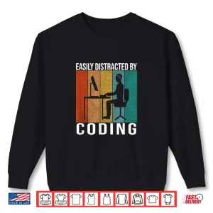 Sweatshirt Coding Retro Code Vintage Programmer Developer Funny Coder Shirt