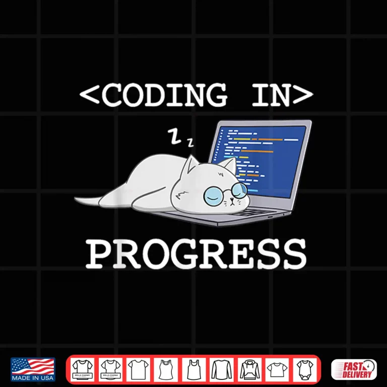 Design Funny Programming Cat Coding Coder Programmer Developer Shirt