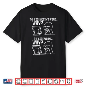 Programmer Code Doesnt Work Why Coding Developer Men Women Shirt