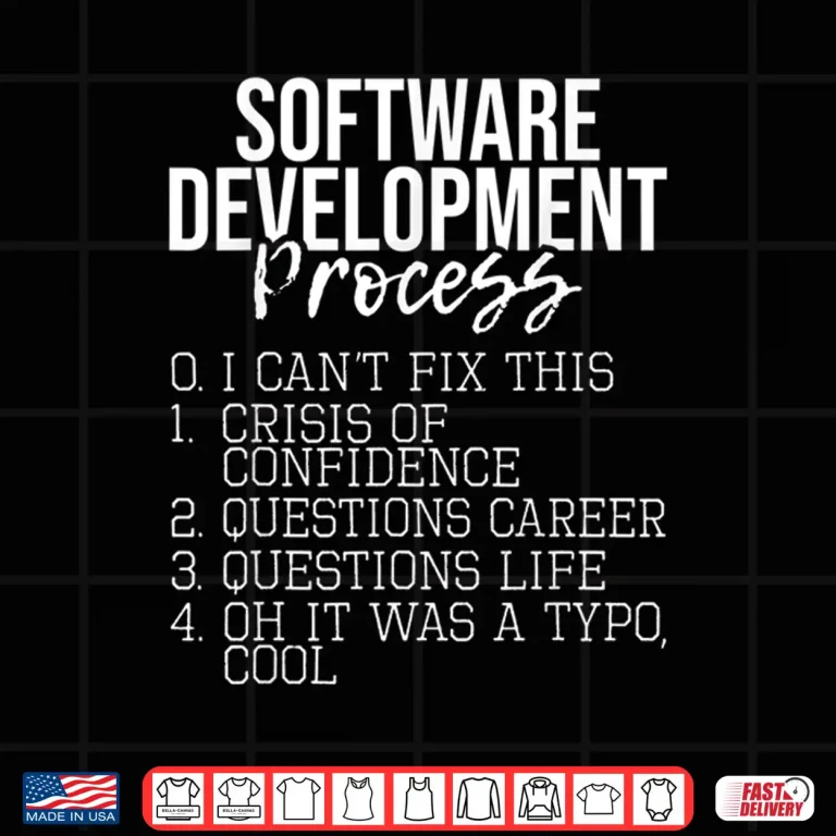 Design Software Development Process Coding Programmer Coder Shirt