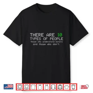 There Are 10 Types Of People Binary Funny Computer Nerd Gift Shirt