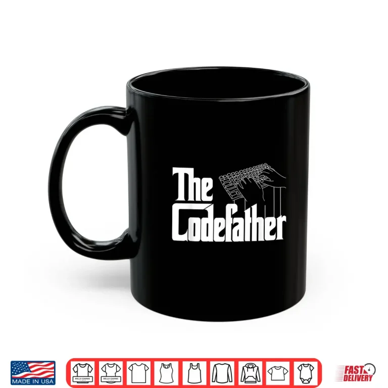 Mug The Code Father Funny Computer Coder Dad Programmer Shirt