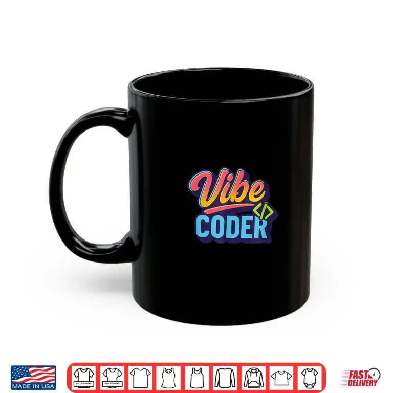 Mug Vibe Coder Aesthetic Retro Programming Design Shirt