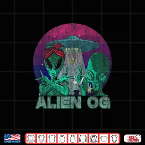 Design Alien Og Weed Strain Stoner Design Cannabis Tee Shirt