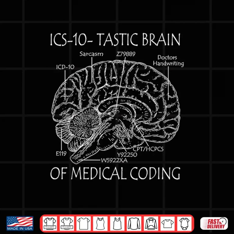 Design Brain Of Medical Coding Medical Billing Clinical Coder Shirt