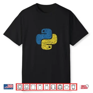 Distressed Python Logo Shirt For Engineers