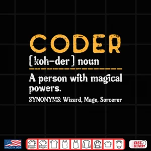 Design Coder Definiton It Programmer Software Developer Men Women Shirt