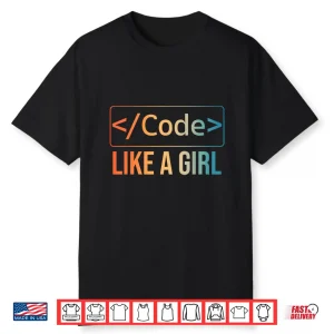 Funny Girl Coder Design Computer Programming Web Developers Shirt