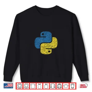 Sweatshirt Distressed Python Logo Shirt For Engineers