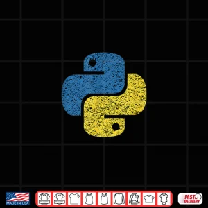 Design Distressed Python Logo Shirt For Engineers