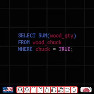 Design Funny Sql Tshirts Coder Shirt Programmer Tshirt Programming