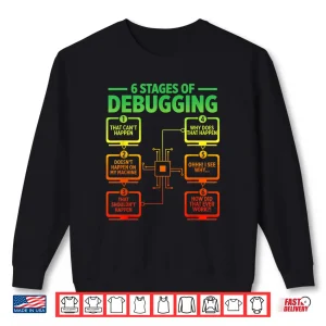 Sweatshirt Mens 6 Stages Of Debugging Funny Programmer Computer Software Shirt