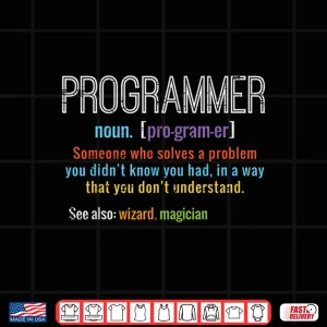 Design Programmer Definition It Software Developer Coder Men Women Shirt