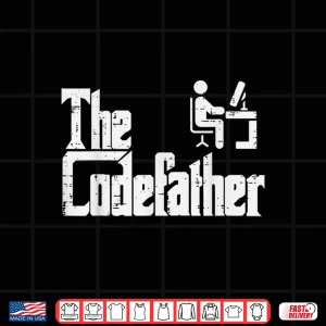 Design The Codefather Funny It Programmer Coder Parody Dad Papa Men Shirt