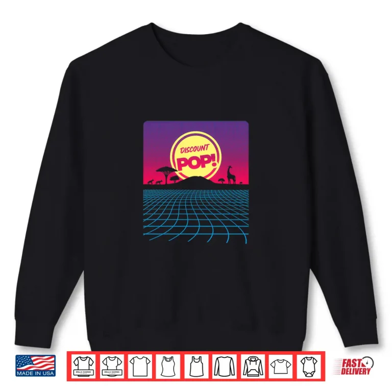 Sweatshirt Africa Synthwave Sunset Aesthetic Shirt