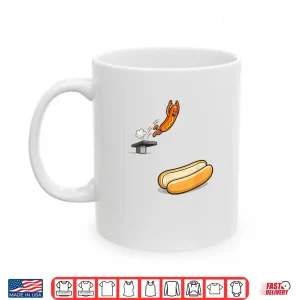Mug Hot Dog Diving Into Bun Cartoon Food Humor Shirt