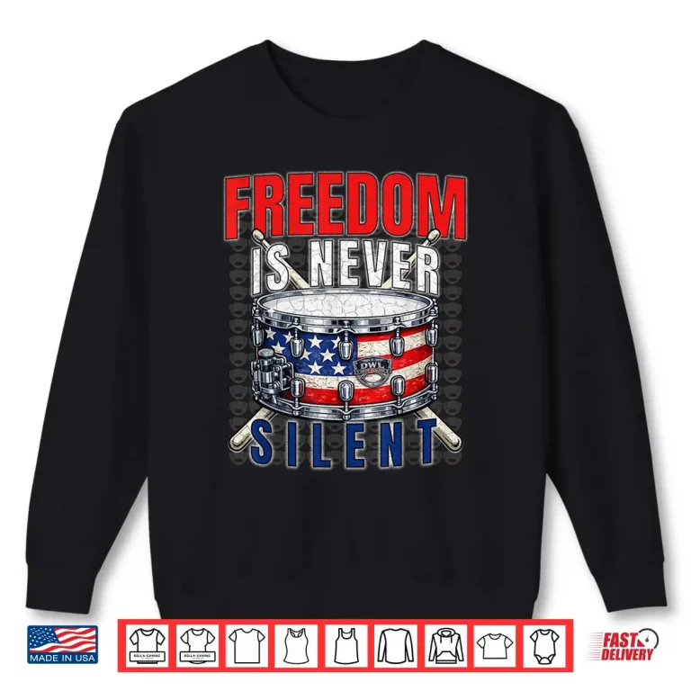 Sweatshirt Patriotic Drummer USA American Flag Snare Drum Shirt