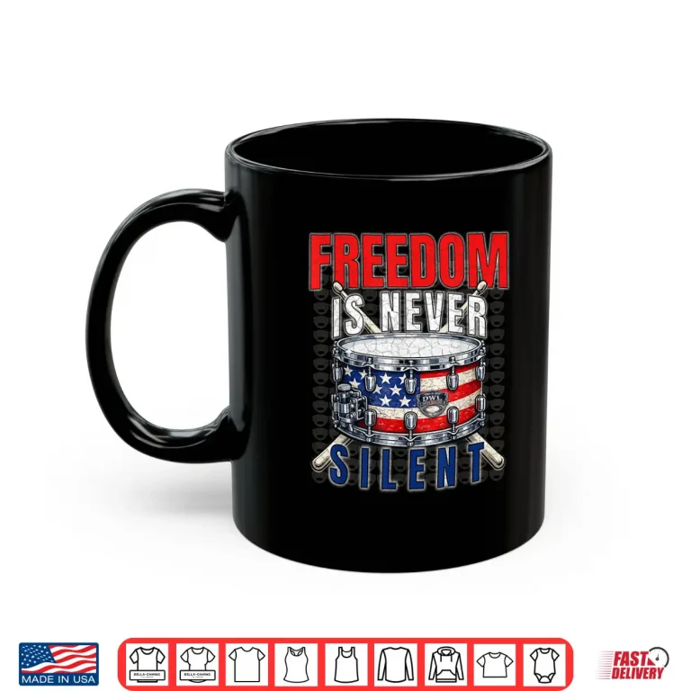 Mug Patriotic Drummer USA American Flag Snare Drum Shirt